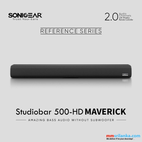 SONICGEAR STUDIOBAR 500HD MAVERICK DSP TV SOUNDBAR | BLUETOOTH 5.0 | TV SOUND SYSTEM WITH AMAZING BASS (1Y)