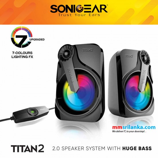 SonicGear TITAN 2 USB Powered Speaker RGB Color Patterns