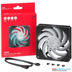 XPG Vento Pro 120mm High Performance Dual Bearing Low Noise Long-Life PC Case Cooling Fan, Single