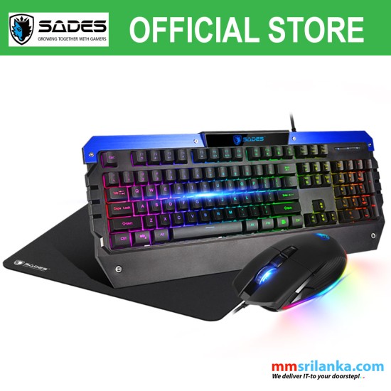 SADES Battle Ram Gaming Combo Set (Keyboard + Mouse + Mousepad)