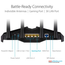 ASUS AX5400 WiFi 6 Gaming Router (RT-AX82U) - Dual Band Gigabit Wireless Internet Router, AURA RGB, Gaming & Streaming