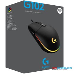 Logitech G102 LIGHTSYNC Programmable Wired USB Gaming Mouse (1Y)