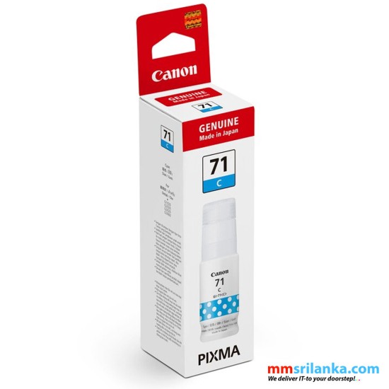 Canon GI-71 Cyan Ink Bottle for Canon Pixma G3020, G2020, G1020, G3060 Printers
