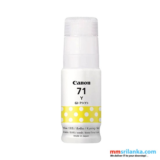 Canon GI-71 Yellow Ink Bottle for Canon Pixma G3020, G2020, G1020, G3060 Printers