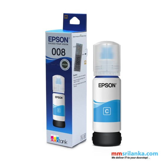 EPSON 008 Cyan Ink Bottle For L6550 L6570 L6580 L6460 L6490 Printers