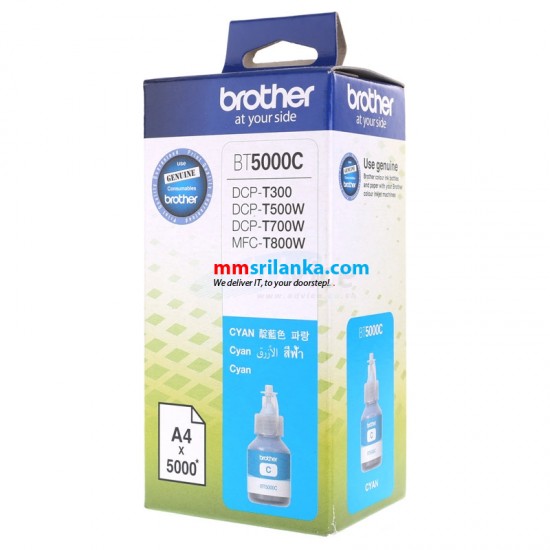 Brother BT-5000C High Yield Cyan ink Bottle for T300/T310/T500/T700/MFC800