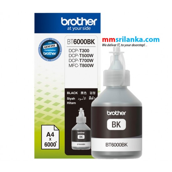 Brother BT-6000BK High Yield Black ink Bottle for T300/T500/T700/MFC800