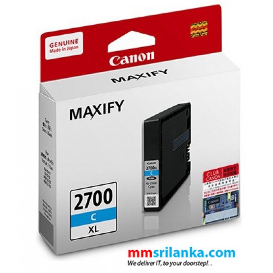 Canon MAXIFY 2700 XL Cyan Cartridge (High Yield)