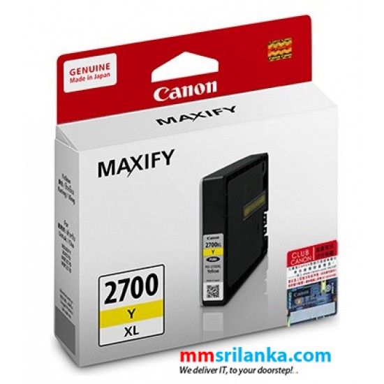 Canon MAXIFY 2700 XL Yellow Cartridge (High Yield)
