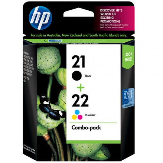 HP 21+22 Black & Color Cartridge Combo Pack