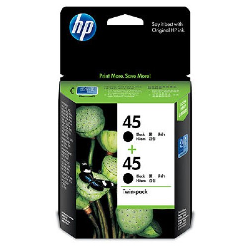 HP 45 Twin pack Black Cartridges