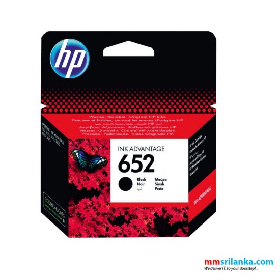 HP 652 Black  Original Ink Advantage Cartridge for 1115/2135/3635/3835