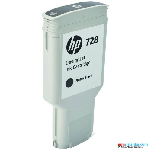 HP 728 300-ml Matte Black DesignJet Ink Cartridge