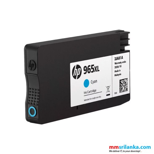 HP 965XL High Yield Cyan Original Ink Cartridge