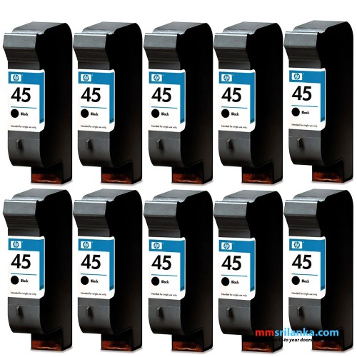 HP 45A 10-Pack Of Inkjet Cartridges