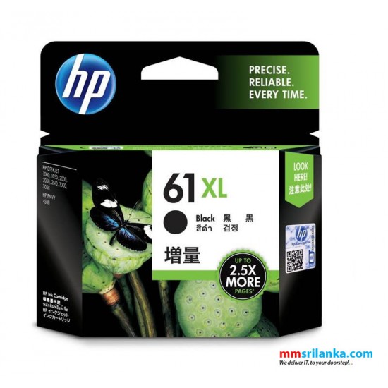 HP 61XL High Yield Black Original Ink Cartridge for HP 1000/1010/1050/2050/3050