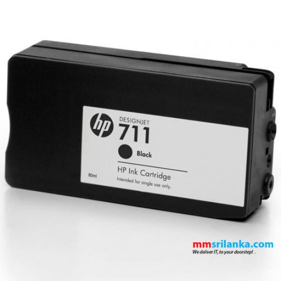 HP 711 80-ml Black DesignJet Ink Cartridge for T120/ T520