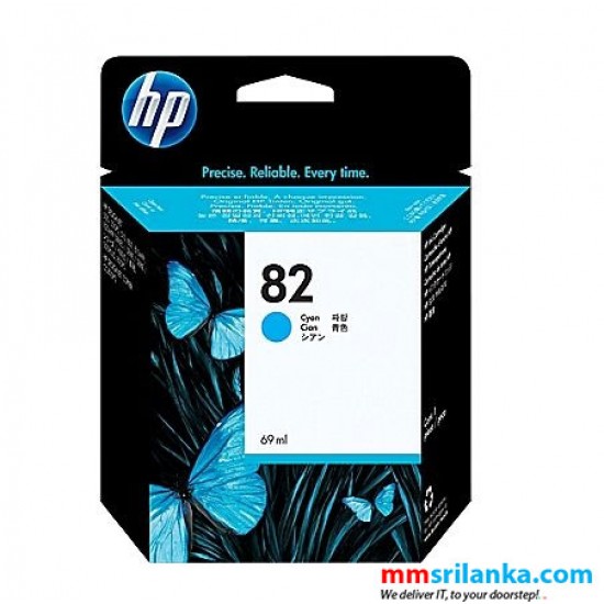 HP 82 Cyan DesignJet Ink Cartridge - 69-ml 