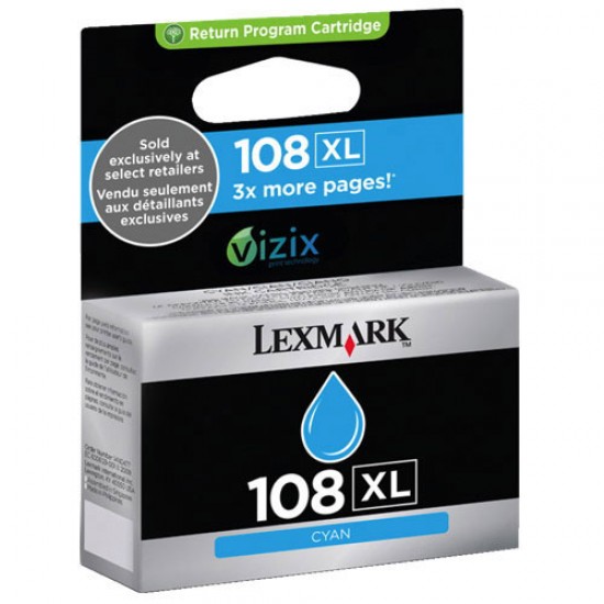 Lexmark 108 XL Cyan Cartridge