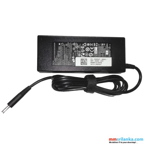 Dell 90W 19.5V x 4.62A Small pin Replacement AC Laptop Power Adapter (6M)