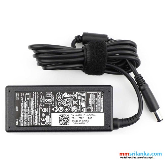 Dell 65W AC adapter for Dell Laptops 19.5V 3.34A 7.4mm*5.0mm Tip Central Pin