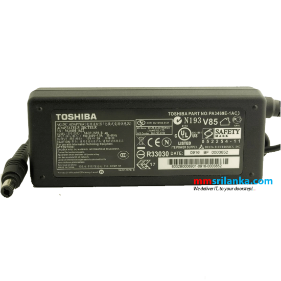 Toshiba 75W AC Adapter for Toshiba 15V 5A 2.5mm