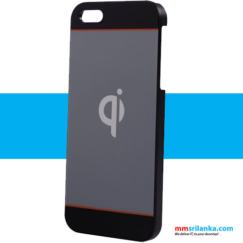 Wireless Charging Receiver Back Case for Apple iPhone 5 - Qi Enabled Black