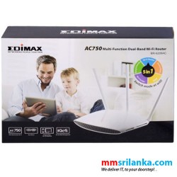 Edimax AC750 Multi-Function Concurrent Dual-Band Wi-Fi Router - BR-6208AC