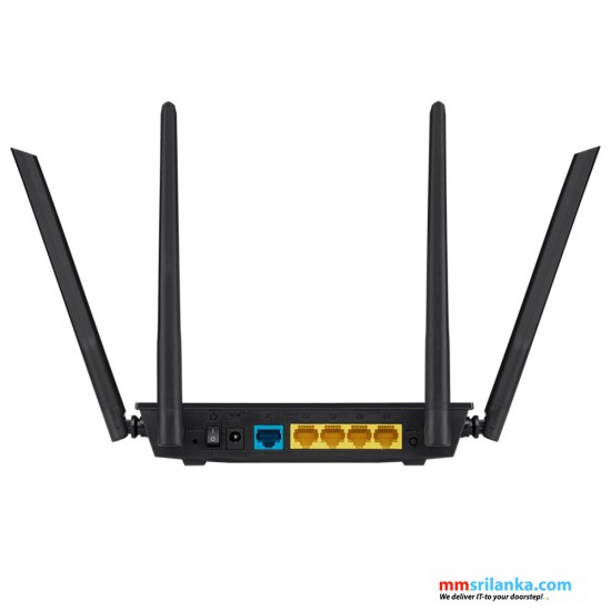 ASUS AC750 Wi-Fi Router with four high-performance antennas (1Y)