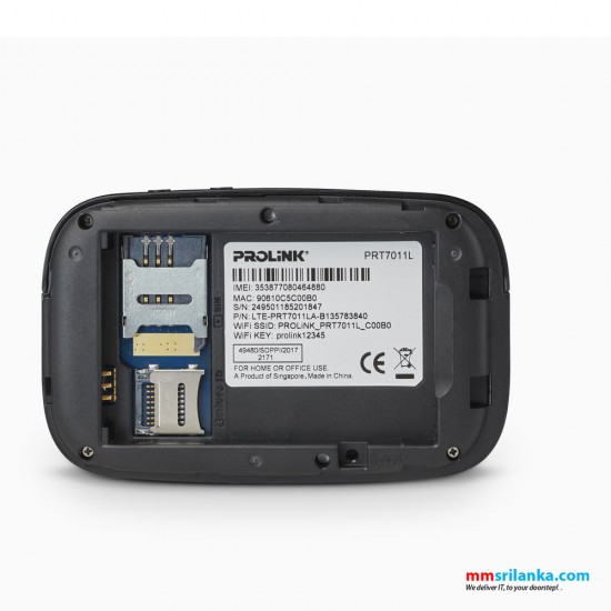 PROLiNK PRT7011L Portable 4G LTE WiFi Hotspot (1Y)