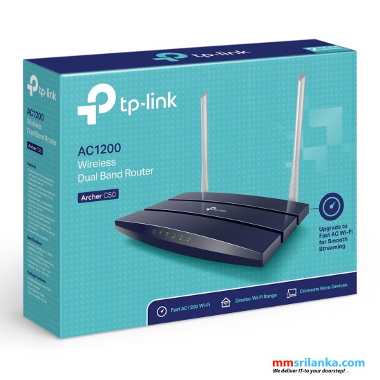 TP-Link AC1200 Wireless Dual Band Router- Archer C50 (2Y)