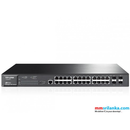 TP-Link JetStream 24-Port Gigabit L2 Managed PoE+ Switch with 4 Combo SFP Slots