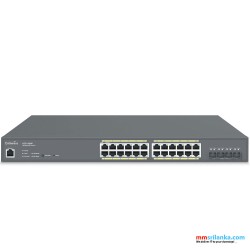 EnGenius Cloud Managed 24-Port Gigabit PoE+ Switch with 4 SFP+ Ports (2Y)