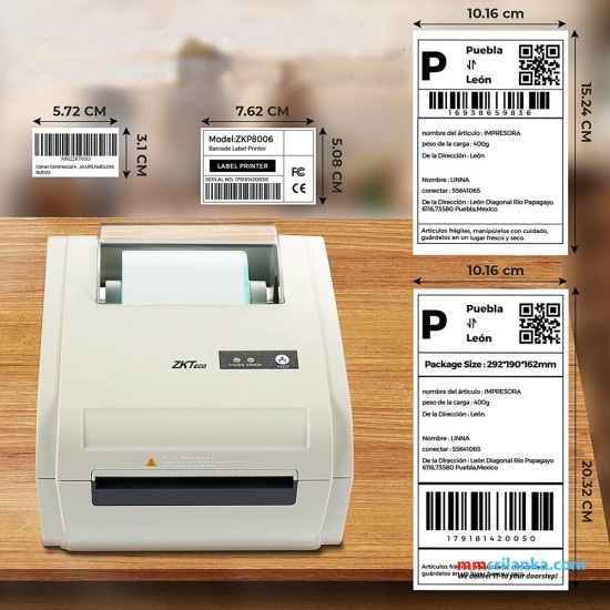 ZKTeco 110mm Thermal Label Printer- ZKP8006
