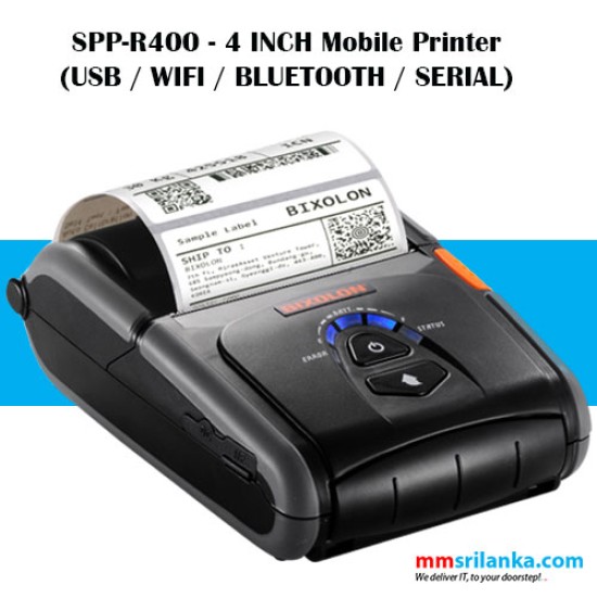 Bixolon SPP-R410 - 4 INCH Thermal Mobile Printer (BLUETOOTH)