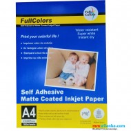 FullColors Self Adhesive InkJet 120GSM Matte A4 Sticker Photo Paper 100 Sheets Pack
