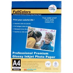 FullColors Professional Premium Glossy A4 Inkjet 270gsm Photo Paper 20 sheets Pack