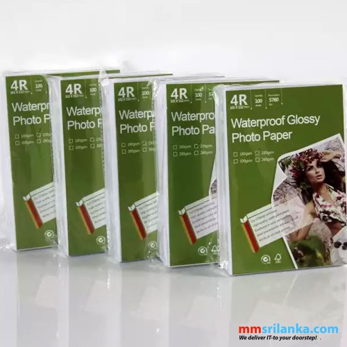 Photo Paper High Gloss -4R- 180gm -100 sheets pack