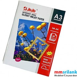 A3 Super Glossy High Water Resistant Photo Paper 180gsm for all inkjet Printers - Pack of 20 Sheets
