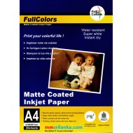 FullColors Matte Coated Inkjet A4 Photo Paper 20 sheets Pack 230gsm