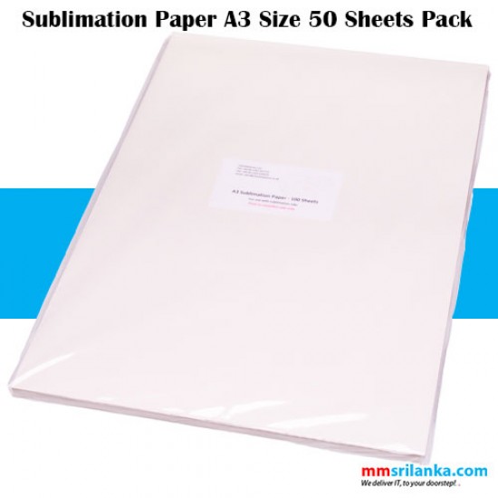 Sublimation Heat Transfer Paper for Mug ,Cup Plate, Tile A3 Size 50 Sheets Pack