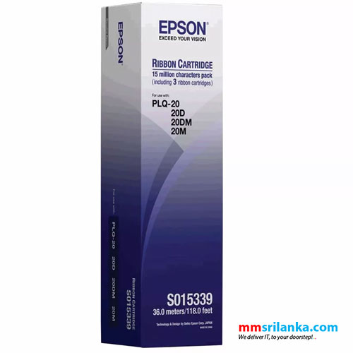 Epson PLQ-20 Printer Ribbon Cartridge- S015592 / S015339 for PLQ-20/ PLQ-22/ PLQ-30 / PLQ35