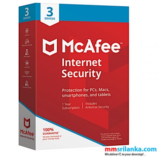 McAfee Internet Security Antivirus - 3 Devices