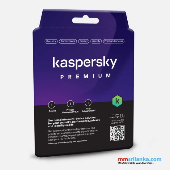 Kaspersky Premium Total Security | PC, Mac & Android Protection | Single Device | 01 Year License