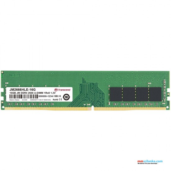 Transcend 16GB DDR4 2666Mhz DIMM Desktop RAM