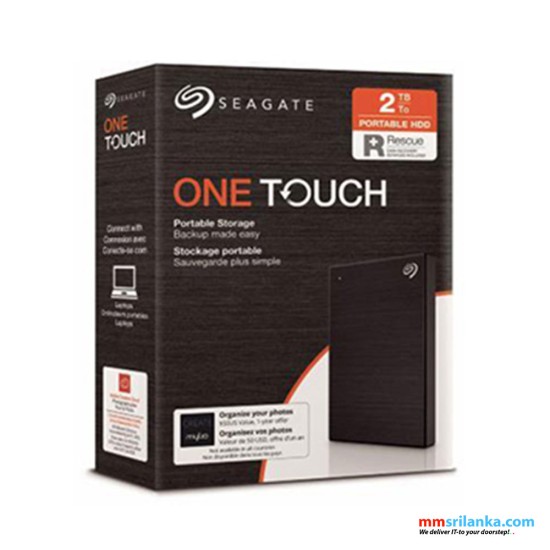 Seagate One Touch 2TB Portable External Hard Drive with Password Protection (2Y)