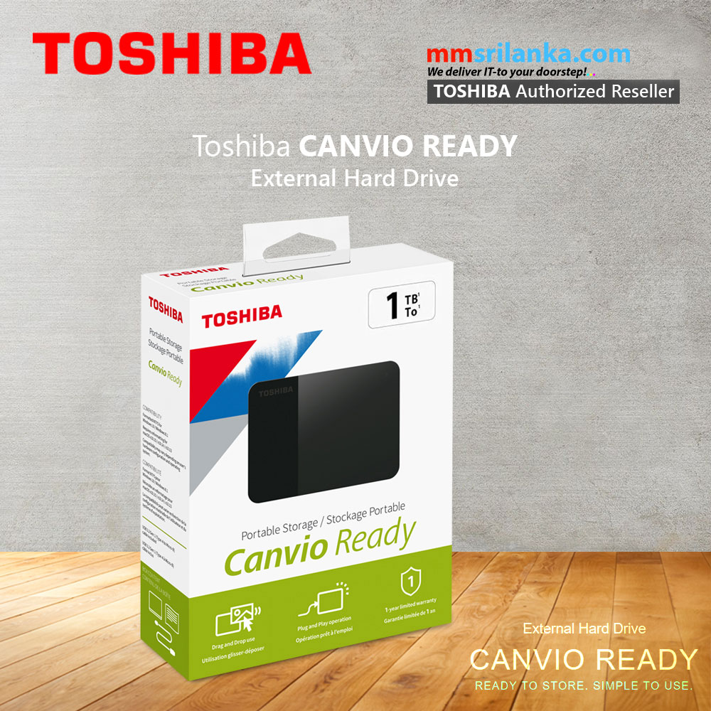 Toshiba Canvio 1TB External HDD Unboxing, Setup & Review