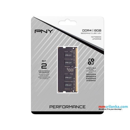 PNY 8GB Performance DDR4 RAM 3200MHz Notebook Memory