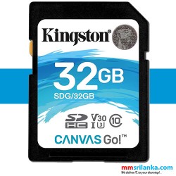 Kingston SDG/32GB SD Canvas Go, Ideal for DSLRs Drones and Other SD-Card Compatible Action Cameras