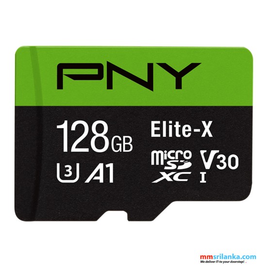 PNY 128GB Elite-X Class 10 U3 V30 microSD Flash Memory Card